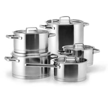 Habonne Pannenset (Kookpan ø 16 / 18 / 20 cm, Steelpan ø 16 cm , Soeppan ø 24 cm) + Deksel Robust - 5 delige set