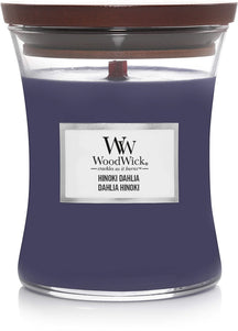 WoodWick Scented Candle Medium Hinoki Dahlia - 11 cm / ø 10 cm