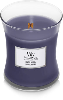 WoodWick Scented Candle Medium Hinoki Dahlia - 11 cm / ø 10 cm