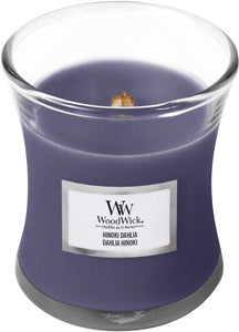 WoodWick Scented Candle Mini Hinoki Dahlia - 8 cm / ø 7 cm