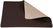 Jay Hill Placemats - Vegan leather - Brown / Sand - double-sided - 46 x 33 cm - 6 Pieces