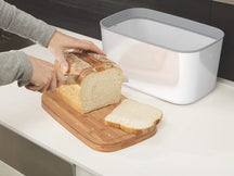 Joseph Joseph Bread Bin with Chopping Board - White