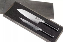 Kai Messen set Shun Classic - 32 layers of damask steel - (Universal knife + santoku knife) 2 -part - DMS -230