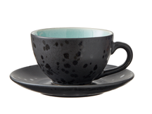 Bitz Cup and Saucer Gastro Black/multi Blue 240 ml - 4 Pieces