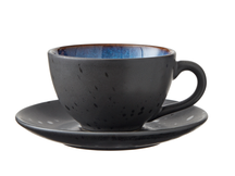 Bitz Cup and Saucer Gastro Black/multi Blue 240 ml - 4 Pieces