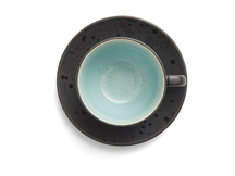 Bitz Cup and Saucer Gastro Black/multi Blue 240 ml - 4 Pieces