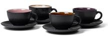 Bitz Cup and Saucer Gastro Black/multi Pink 240 ml - 4 Pieces