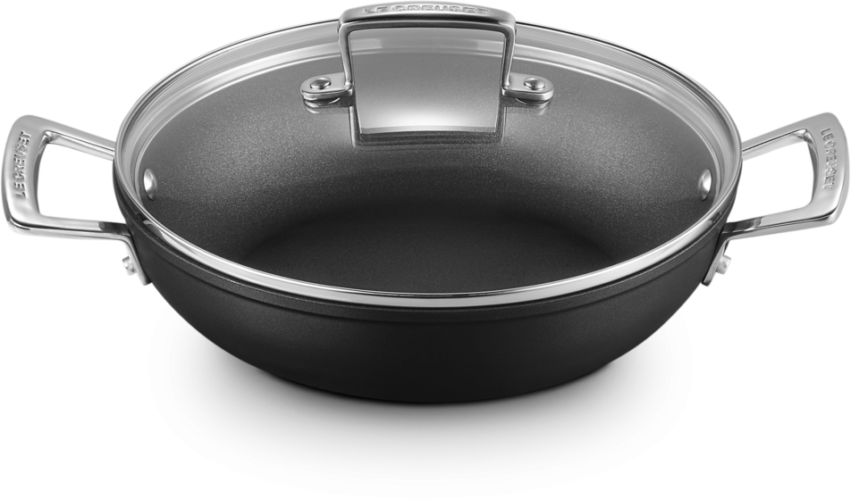 Le Creuset Skillet - with lid - Les Forgees TNS - ø 24 cm / 2.3 Liter - standard non-stick coating