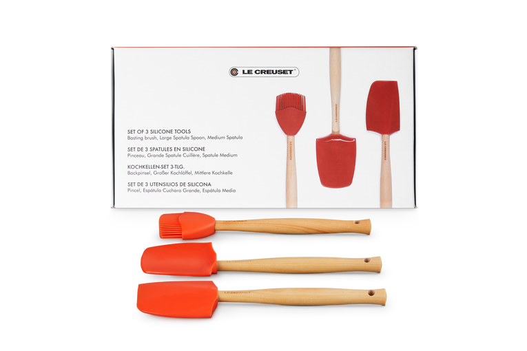 Le Creuset Spatula Set - 3 Pieces - Premium - Volcanic