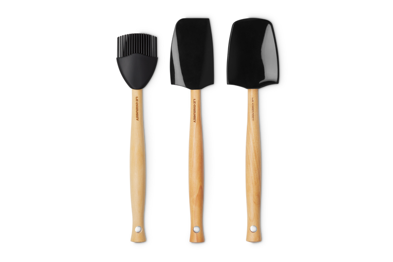 Le Creuset Spatula Set - 3 Pieces - Premium - Black