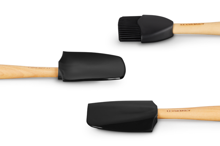 Le Creuset Spatula Set - 3 Pieces - Premium - Black