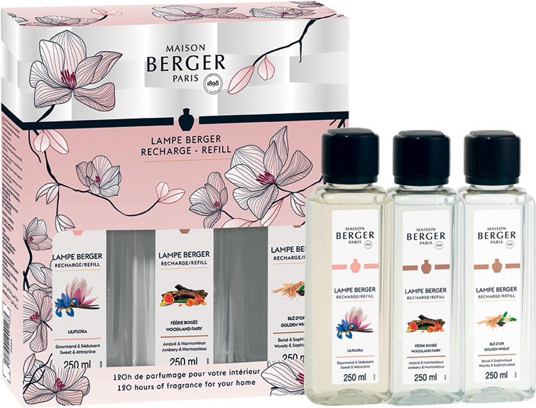 Maison Berger Refilling - for odor burner - Trioset Bolero 3 x 250 ml - Experience new scents