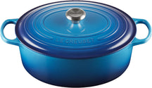 Le Creuset Casserole Oval Signature Azure - ø 33 cm / 7.5 Liter