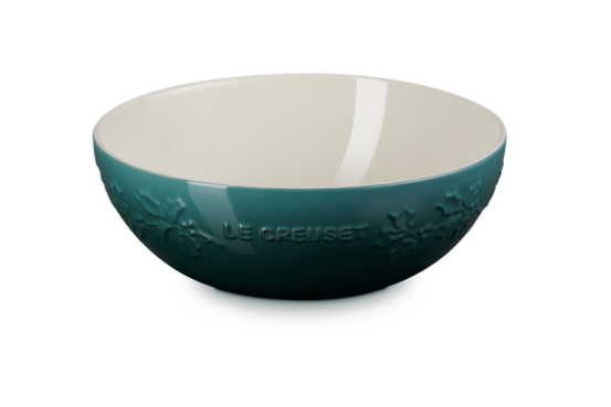 Le Creuset Serveerbowl - Holly Christmas - Arctichaut Groen - ø 25 cm