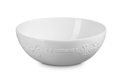 Le Creuset Serveerbowl - Holly Christmas - Wit - ø 25 cm