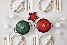 Le Creuset Klein bordje - Holly Christmas - Kersenrood - ø 19 cm