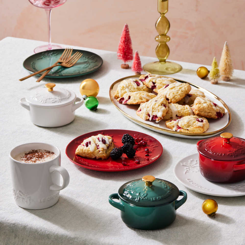 Le Creuset Koffiekopje - Holly Christmas - Wit - 200 ml