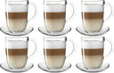 Leonardo Latte Macchiato Glazen + Schotels Napoli - 6 stuks