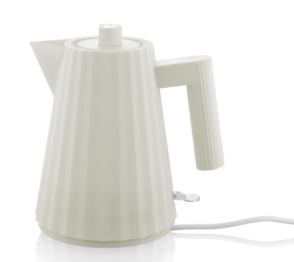 Alessi Waterkoker Plissé - droogkookbeveiliging - Wit - Michele de Lucchi - 1 liter - MDL06/1 W