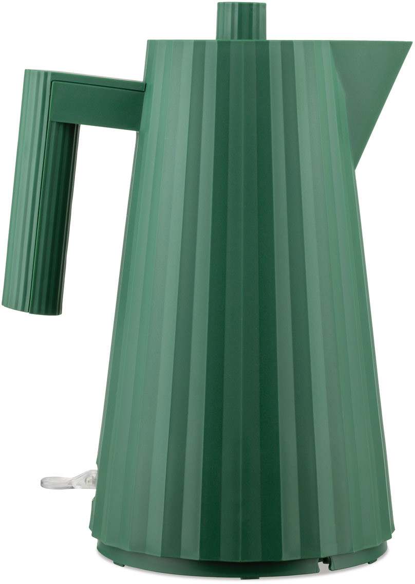 Alessi Waterkoker Plissé - droogkookbeveiliging - Groen - Michele de Lucchi - 1.7 liter - MDL06 GR