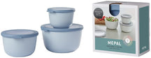 Mepal Bowls Set Nordic Blue - Set of 3 (500, 1000, 2000 ml)