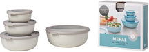 Mepal Bowls Set Nordic White - Set of 4 (350, 750 ml, 1.25 and 2.25 Liter)