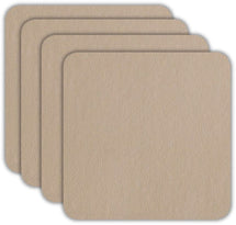 ASA Selection Onderzetters - Leather Optic Fine - Stone - 10 x 10 cm - 4 Stuks