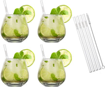 Schott Zwiesel Cocktail Glass Set Vina 4-Piece - with straws and brush