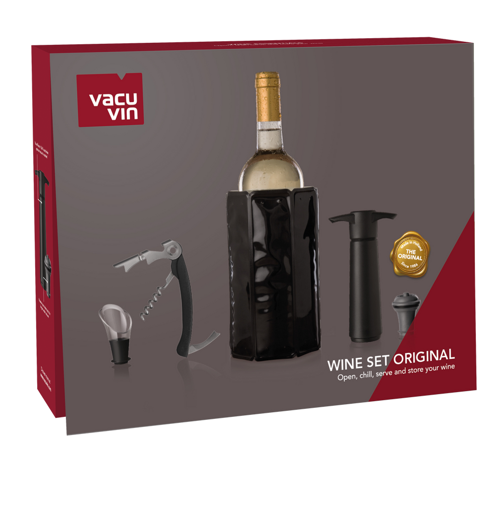 Vacu Vin Wijnset Original - Zwart - 5 delige set