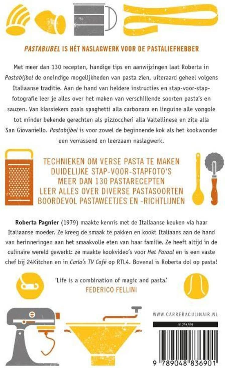 Kookboek - Pastabijbel - Roberta Pagnier