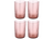 Bitz Waterglas Kusintha - Roze - 280 ml - 4 stuks