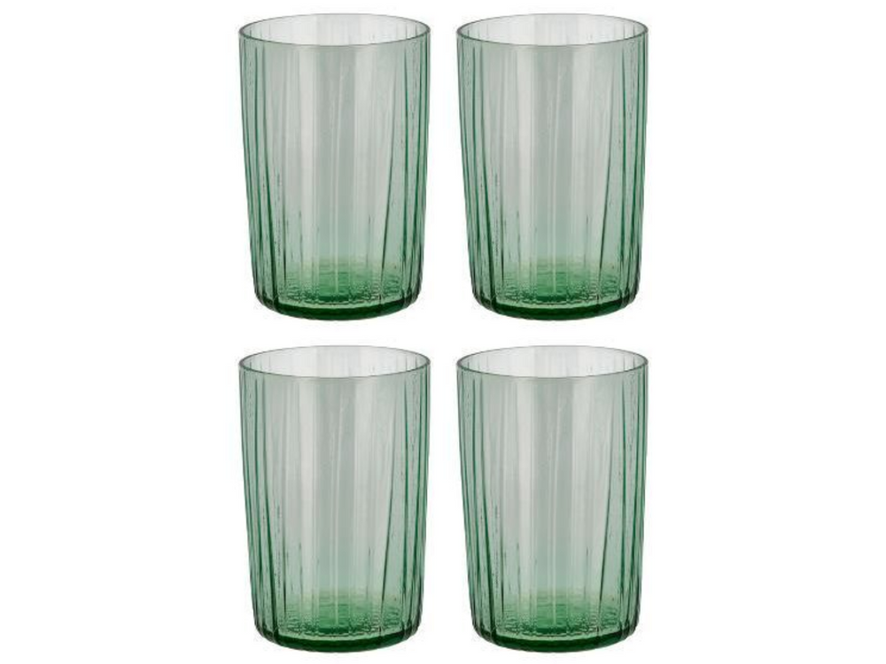 Bitz Waterglas Kusintha - Groen - 280 ml - 4 stuks