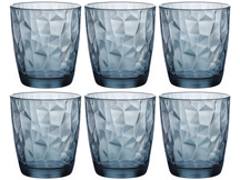 Bormioli Rocco Water Glasses Diamond Blue 300 ml - 6 Pieces