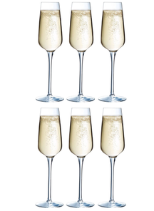 Chef & Sommelier Champagne Glasses Sublym Flute 210 ml - 6 Pieces