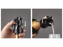 Vacu Vin Champagne Stopper and Pourer - Black