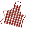 KOOK Kitchen Apron Checkered Red 90 x 70 cm