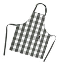 KOOK Kitchen Apron Checkered Grey 90 x 70 cm