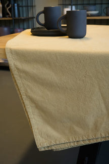 KOOK Tablecloth Washed Mustard - 140 x 230 cm