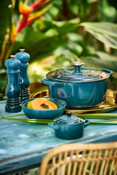 Le Creuset Mini Salt and Pepper Set Deep Teal 12 cm