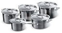 Le Creuset 5 -piece pan set Magnetik - Triply stainless steel - Induction - 4 cooking pans + saucepan - Including lids