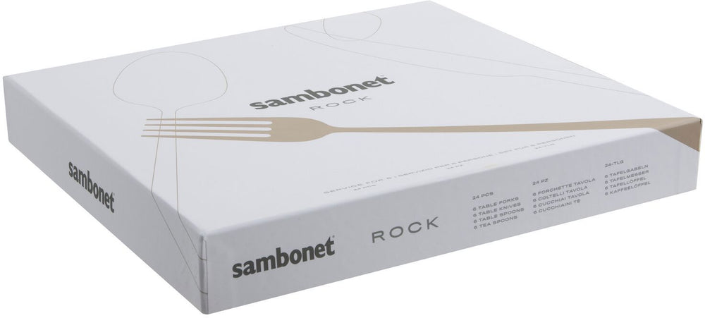 Sambonet Bestekset Rock - Antique Champagne - 24 delig / 6 personen