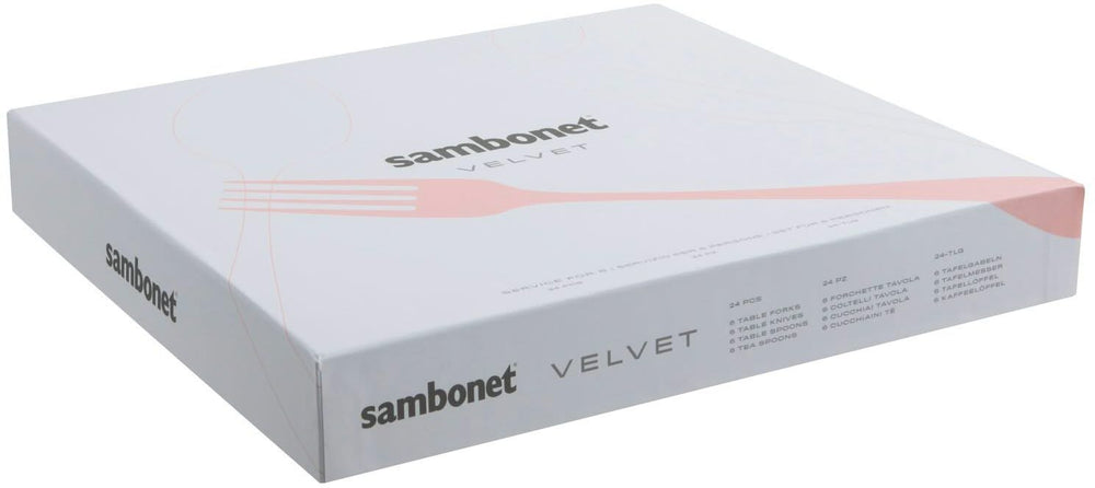 Sambonet Bestekset Velvet - RVS - 24 delig / 6 personen