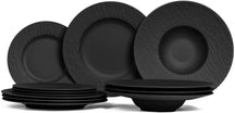 Villeroy & Boch Dinnerware Set Manufacture Rock - Black - 12-piece