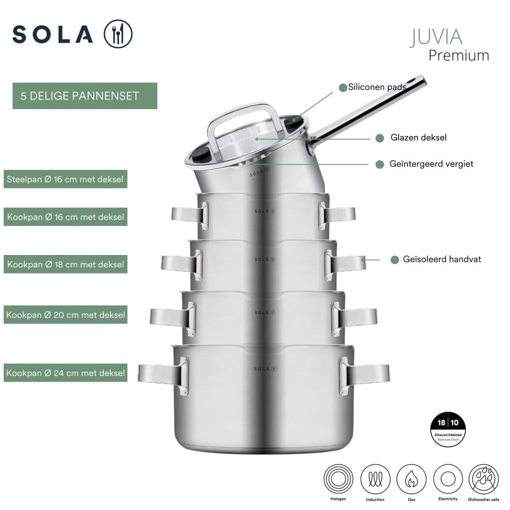 Sola Pannenset Juvia - 5 delige set