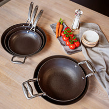 Stahl Cookware Cucking pan set cast iron lightweight - 24 + 28 cm