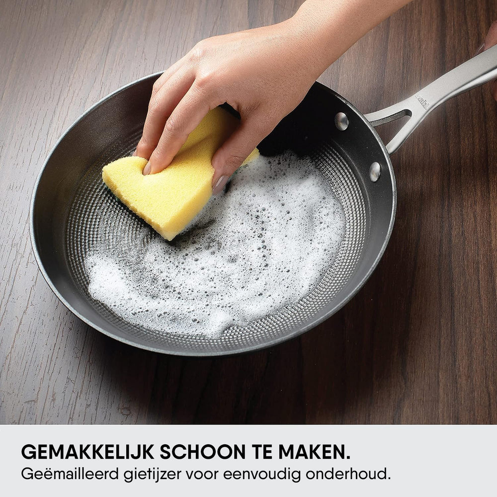 Stahl Cookware Koekenpan Gietijzer Lichtgewicht - 20 cm - Ook inductie geschikt