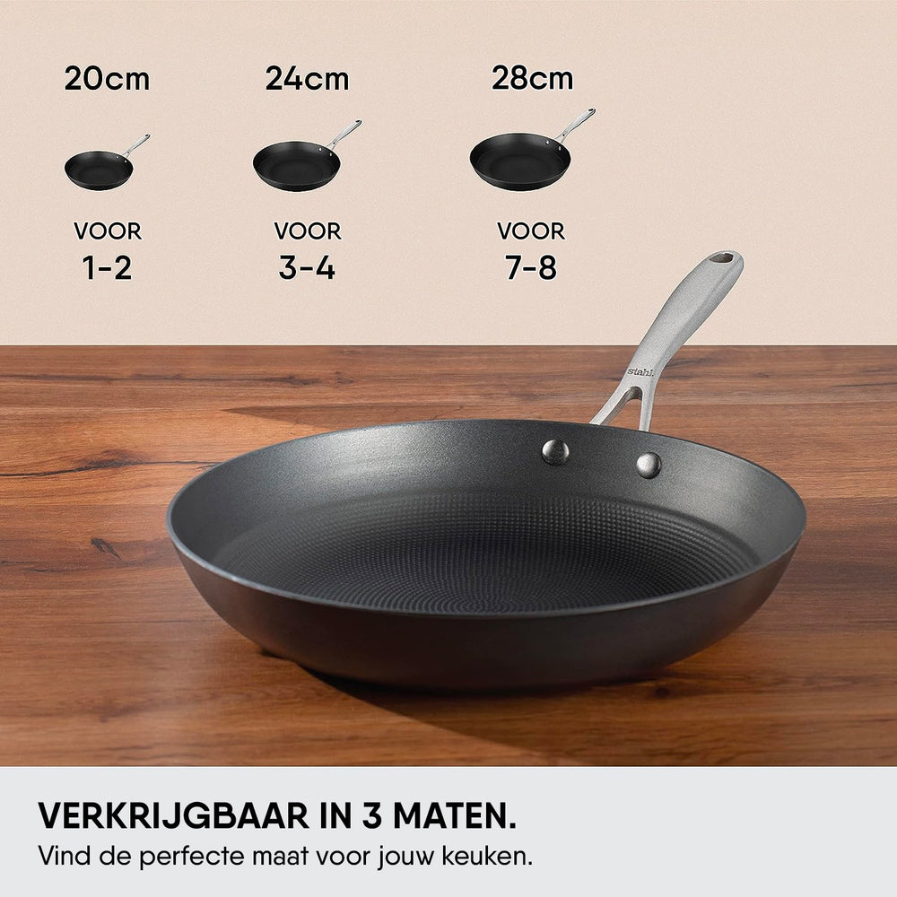 Stahl Cookware Cucking pan set cast iron lightweight - 24 + 28 cm