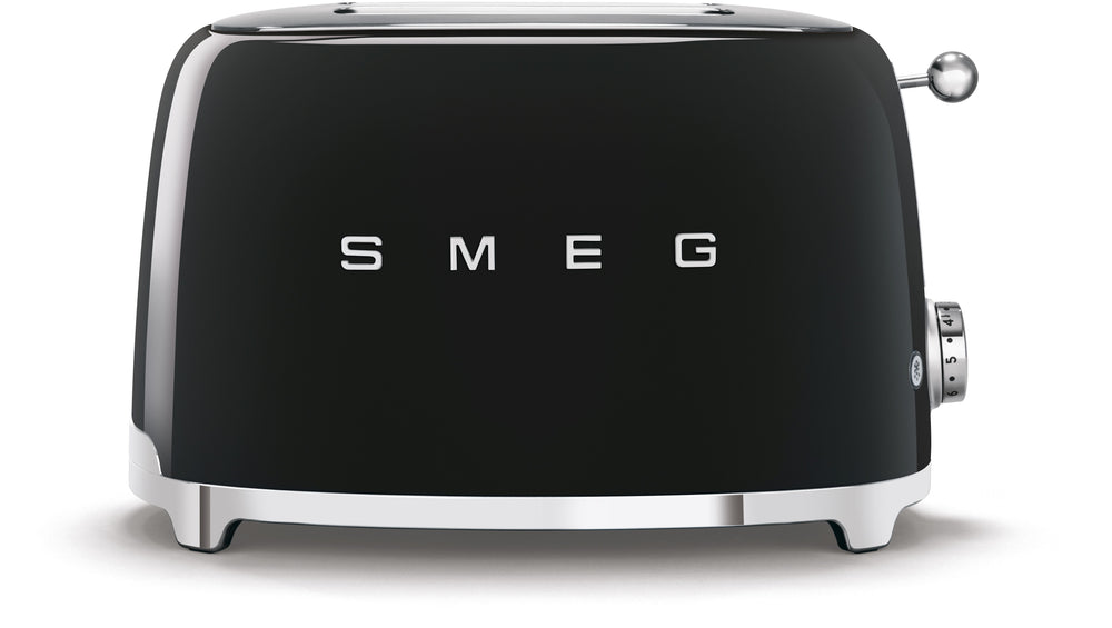 SMEG Broodrooster - 2 sleuven - zwart - TSF01BLEU