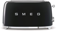 SMEG Broodrooster XL - 2 lange sleuven - zwart - TSF02BLEU