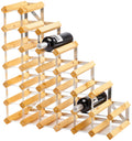 Traditional Wine Rack Stairs Light Oak - 27 Bottles